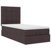 vidaXL Cadre de lit ottoman avec matelas marron fonc&eacute; 90x190 cm tissu