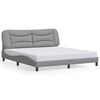 vidaXL Cadre de lit sans matelas Hvar gris clair 180x200 cm tissu
