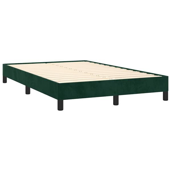 vidaXL Cadre de lit sans matelas vert fonc&eacute; 120x190 cm velours