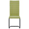vidaXL Chaises à manger cantilever lot de 2 vert tissu