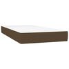 vidaXL Sommier &agrave; lattes de lit matelas LED Marron fonc&eacute; 90x200cm Tissu