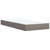 vidaXL Sommier &agrave; lattes de lit avec matelas Taupe 100x200 cm Tissu