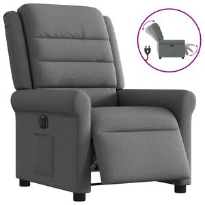 vidaXL Fauteuil inclinable &eacute;lectrique Gris fonc&eacute; Tissu