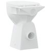 vidaXL Toilette sans rebord 7 cm hauteur suppl&eacute;mentaire Abattant amorti C&eacute;ramique blanche