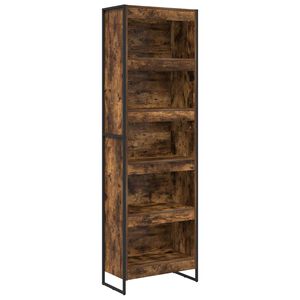 vidaXL Biblioth&egrave;que 60 x 30 x 189,5 cm Bois d'ing&eacute;nierie Ch&ecirc;ne Fum&eacute;