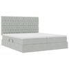 vidaXL Lit de Rangement avec matelas Gris clair 180 x 200 cm Velours