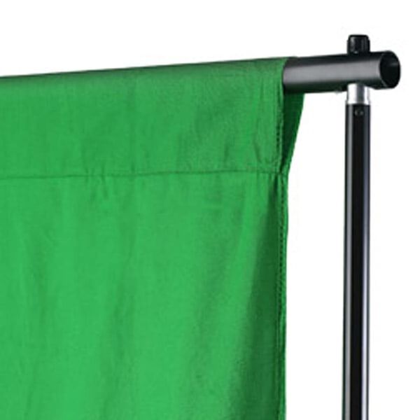 vidaXL Toile de fond coton sans support vert 300x300 cm incrustation