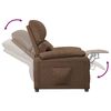 vidaXL Fauteuil inclinable Marron Tissu