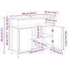 vidaXL Buffet Ch&ecirc;ne artisanal 100 x 35 x 80 cm Bois d'ing&eacute;nierie