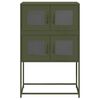 vidaXL Buffet haut vert olive 68x39x107 cm acier