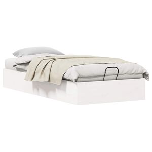 vidaXL Cadre de lit ottoman avec rangement Blanc 75 x 190 cm