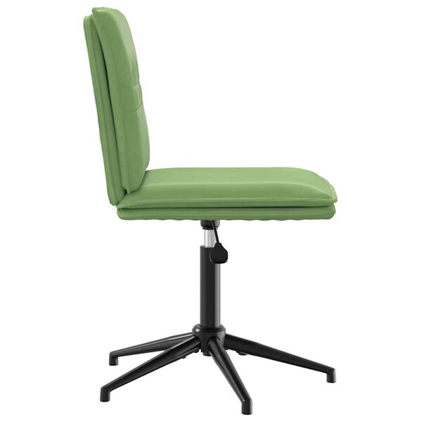 vidaXL Chaise de salle &agrave; manger Vert clair Velours