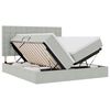 vidaXL Lit de Rangement avec matelas Gris clair 200 x 200 cm Velours