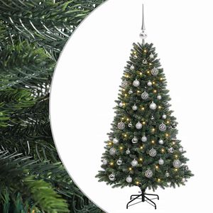 vidaXL Arbre de No&euml;l Artificiel avec Boule 120 cm 150 LED Blanc chaud