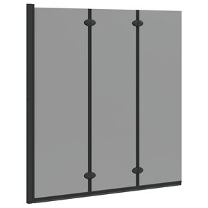 vidaXL Enceinte de Douche Noir 130 x 138 cm Verre ESG et aluminium