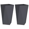 vidaXL Jardini&egrave;re 2 pc Anthracite 40 x 40 x 75 cm Acier
