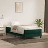 vidaXL Sommier &agrave; lattes de lit et matelas vert fonc&eacute; 80x220 cm velours