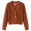 vidaXL Cardigan pour enfants tricot&eacute; cognac 92