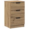vidaXL Table de chevet ch&ecirc;ne artisanal 40x36x65 cm bois d'ing&eacute;nierie