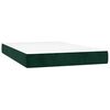 vidaXL Sommier &agrave; lattes de lit matelas et LED Vert fonc&eacute; 120x200 cm