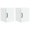vidaXL Meuble mural LUCCA 2 pc Blanc Bois d'ing&eacute;nierie