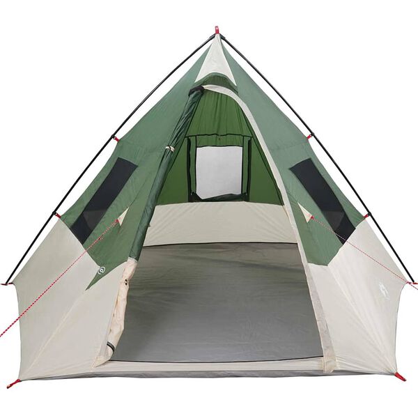 vidaXL Tente Tipi avec toit Vert 383 x 338 x 217 cm taffetas
