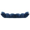 vidaXL Chaise pliable de sol Bleu Tissu