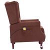 vidaXL Fauteuil inclinable de massage Marron Tissu