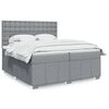 vidaXL Sommier &agrave; lattes de lit avec matelas Gris clair 200x200cm Tissu
