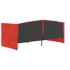 vidaXL Lit avec &eacute;clairage USB Rouge bordeaux Velours 90x200 cm