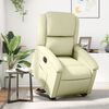 vidaXL Fauteuil inclinable &eacute;lectrique cr&egrave;me cuir v&eacute;ritable