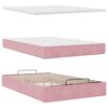 vidaXL Lit ottoman avec matelas rose 120x190 cm velours