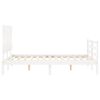 vidaXL Cadre de lit sans matelas blanc 120x200 cm bois massif