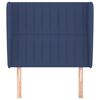 vidaXL Tête de lit avec oreilles Bleu 83x23x118/128 cm Tissu
