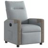 vidaXL Fauteuil inclinable électrique Gris clair Tissu