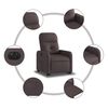 vidaXL Fauteuil inclinable électrique marron foncé tissu