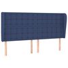 vidaXL T&ecirc;te de lit avec oreilles Bleu 163x23x118/128 cm Tissu