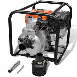 vidaXL Pompe &agrave; eau &agrave; moteur &agrave; essence 80 mm Connexion 4800 W