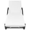 vidaXL Chaise longue avec coussin Résine tressée Noir