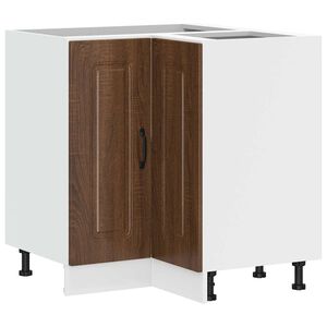 vidaXL Armoire d'angle de cuisine Kalmar ch&ecirc;ne marron bois ing&eacute;nierie
