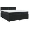 vidaXL Lit boxspring avec matelas Noir 180 x 200 cm Velours