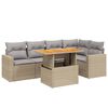 vidaXL Salon de jardin avec coussins 6 pcs beige r&eacute;sine tress&eacute;e