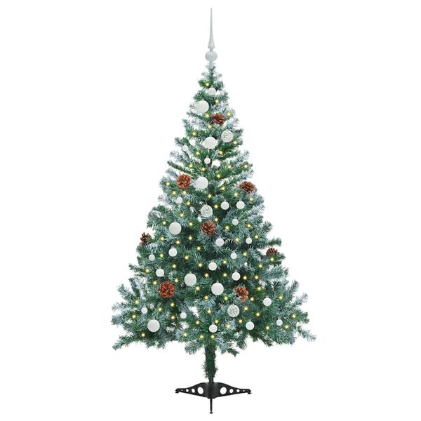 vidaXL Sapin de No&euml;l artificiel avec 150 LED Vert 150 cm PVC et Acier