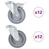 vidaXL 24 pcs Roulettes pivotantes &agrave; trou de boulon 100 mm