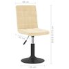 vidaXL Chaises pivotantes &agrave; manger lot de 6 cr&egrave;me velours