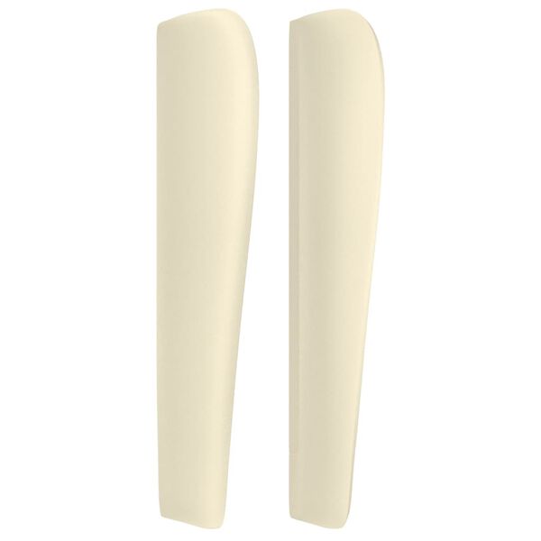 vidaXL T&ecirc;te de lit avec oreilles Cr&egrave;me 83x23x118/128 cm Similicuir