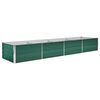 vidaXL Lit sur&eacute;lev&eacute; de jardin Acier galvanis&eacute; 320x80x45 cm Vert