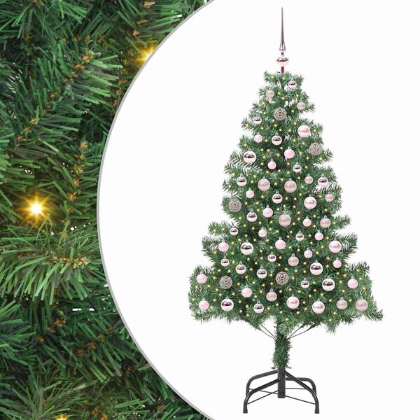 vidaXL Sapin de No&euml;l avec 300 LED avec support Vert 180 cm PVC