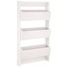 vidaXL Jardini&egrave;re murale 3 niveaux 60x18,5x110 cm blanc pin massif