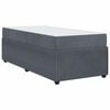 vidaXL Cadre de lit avec matelas Gris fonc&eacute; 90 x 200 cm tissu
